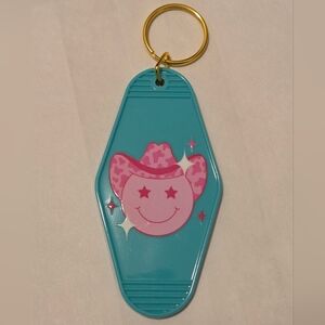 Hand Crafted Teal and Pink Key Holder